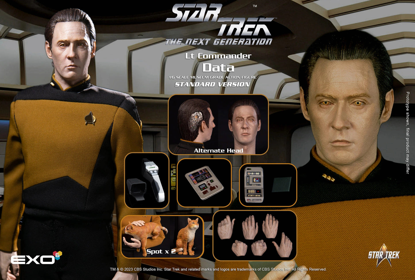 Star Trek: The Next Generation: Lt. Commander Data: Standard Version: Reissue - EXO-6 Action Figures