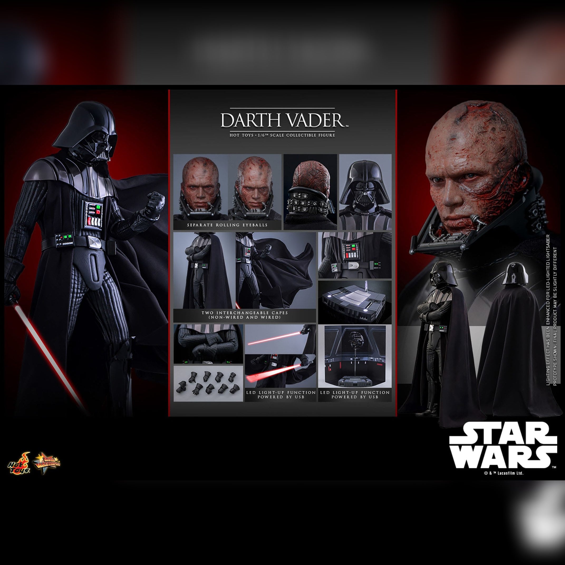 ホットトイズ　STAR WARS Darth Vader Hot Toys Star Wars: Episode III: Darth Vader: 1/6th MMS810