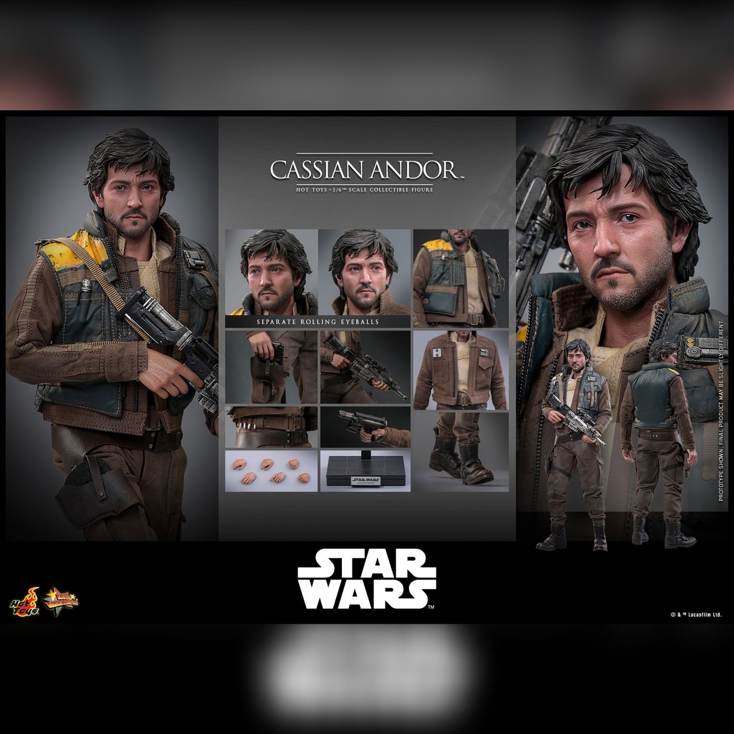 Star Wars: Rogue One: Cassian Andor: 1/6th - Hot Toys Action Figures