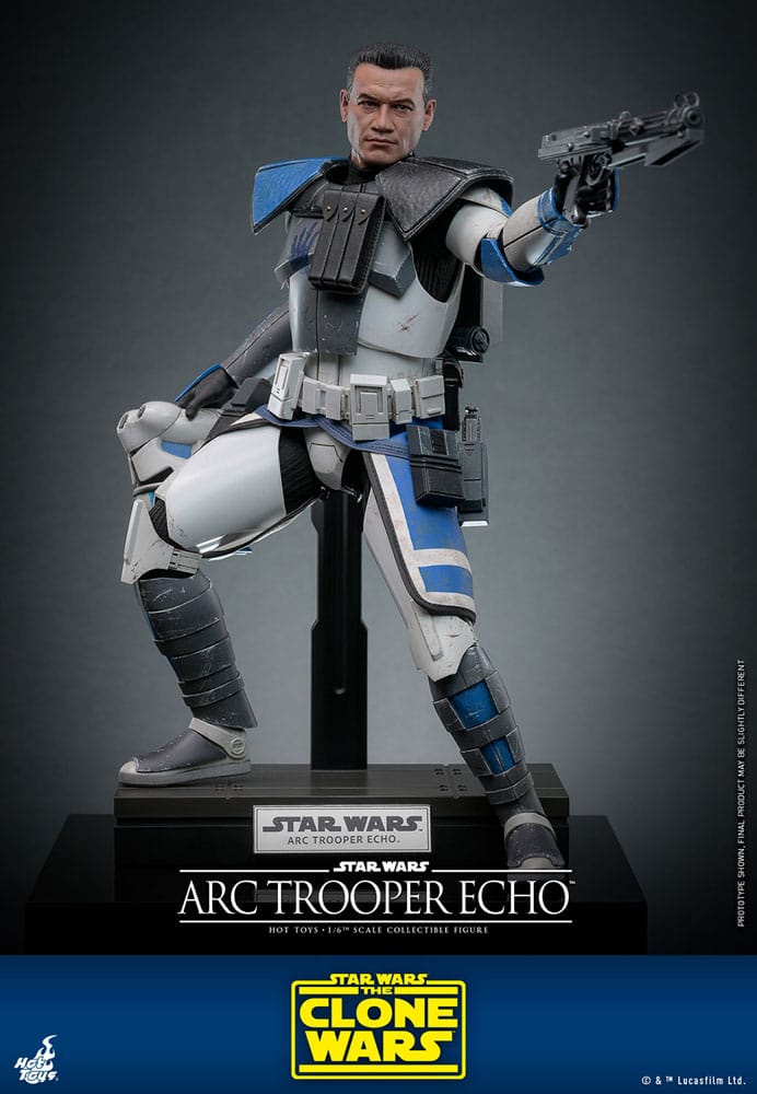 Star Wars: The Clone Wars: Arc Trooper Echo: 1/6 - Hot Toys Action Figures