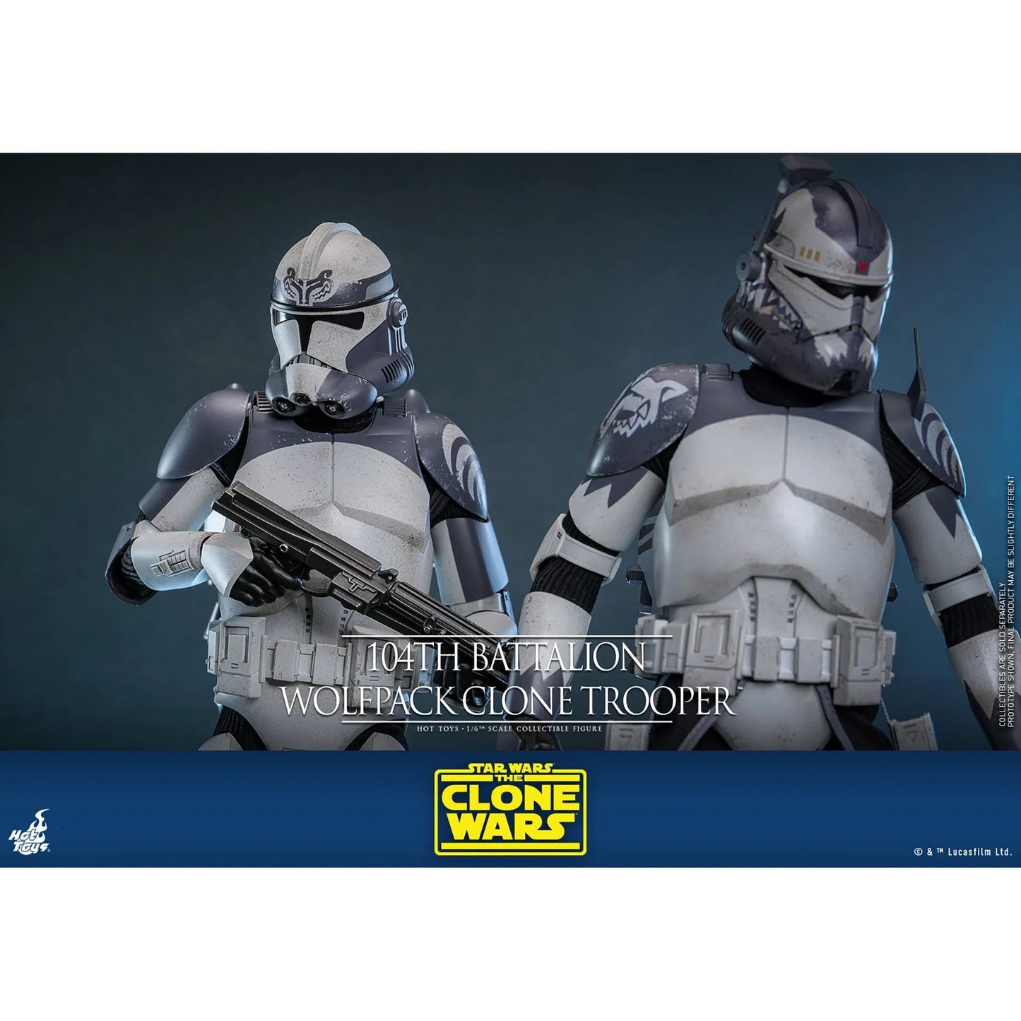 Star Wars: The Clone Wars: Battalion Wolfpack Clone Trooper: 1/6th - Hot Toys Action Figures