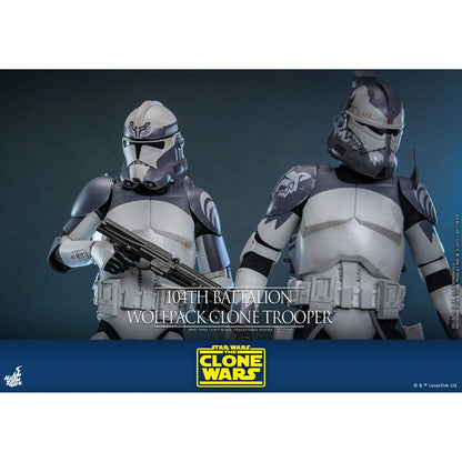 Star Wars: The Clone Wars: Battalion Wolfpack Clone Trooper: 1/6th - Hot Toys Action Figures