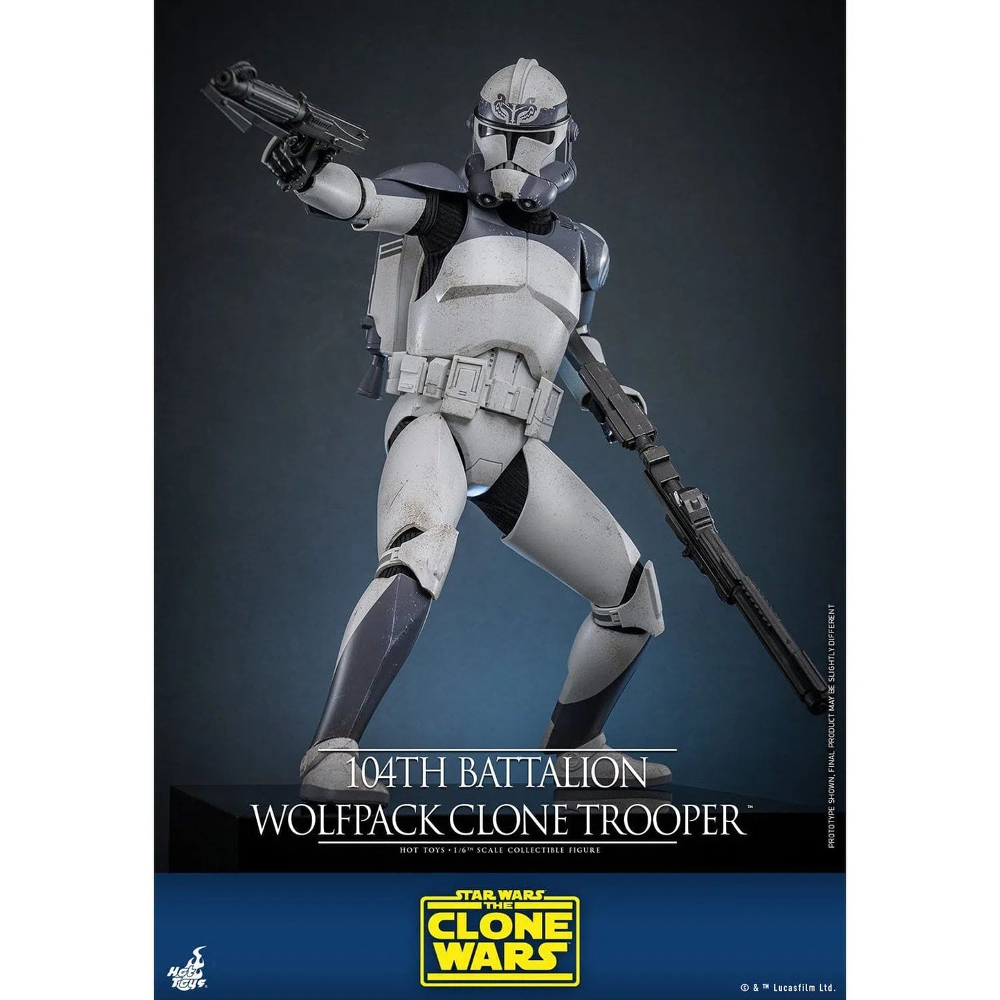 Star Wars: The Clone Wars: Battalion Wolfpack Clone Trooper: 1/6th - Hot Toys Action Figures