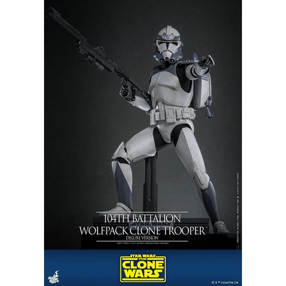 Star Wars: The Clone Wars: Battalion Wolfpack Clone Trooper: Deluxe Version: 1/6th - Hot Toys Action Figures
