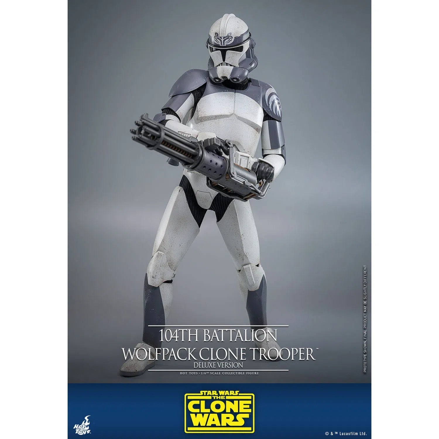 Star Wars: The Clone Wars: Battalion Wolfpack Clone Trooper: Deluxe Version: 1/6th - Hot Toys Action Figures
