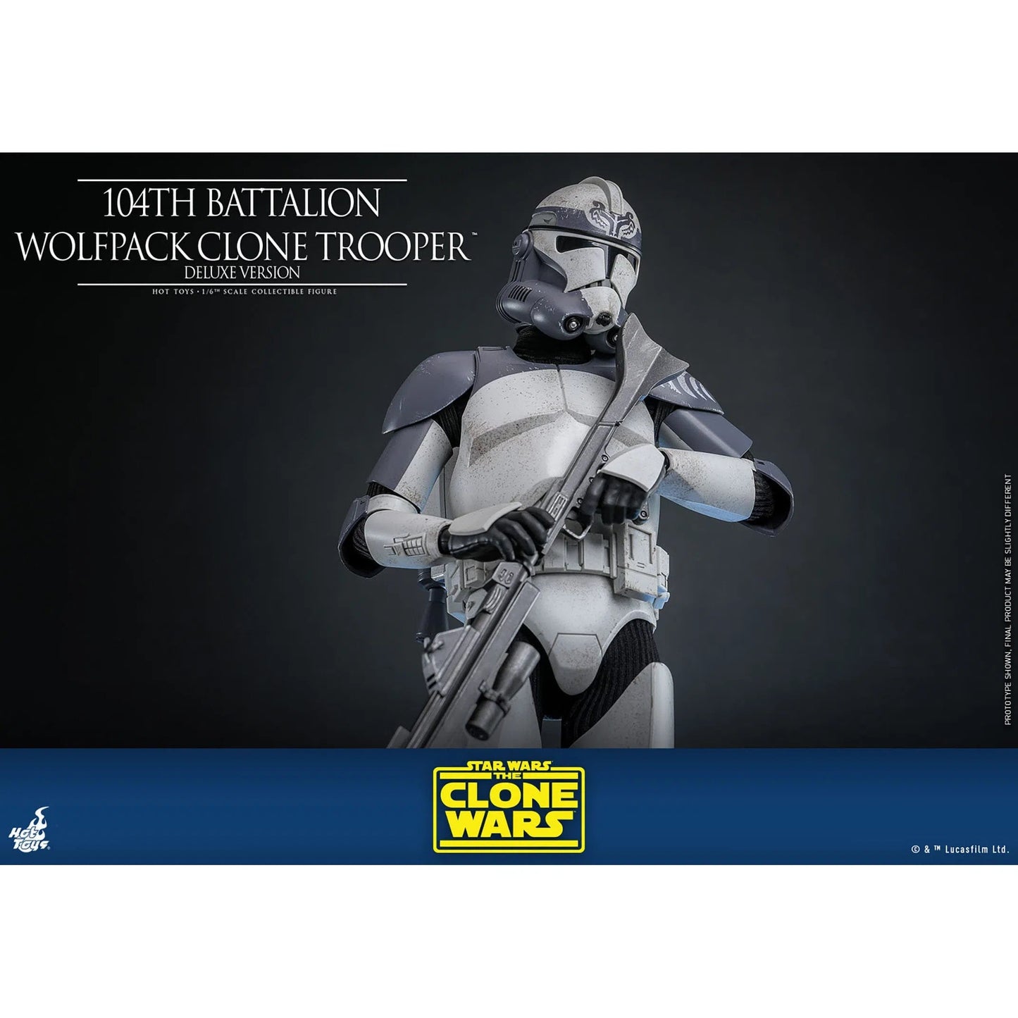 Star Wars: The Clone Wars: Battalion Wolfpack Clone Trooper: Deluxe Version: 1/6th - Hot Toys Action Figures