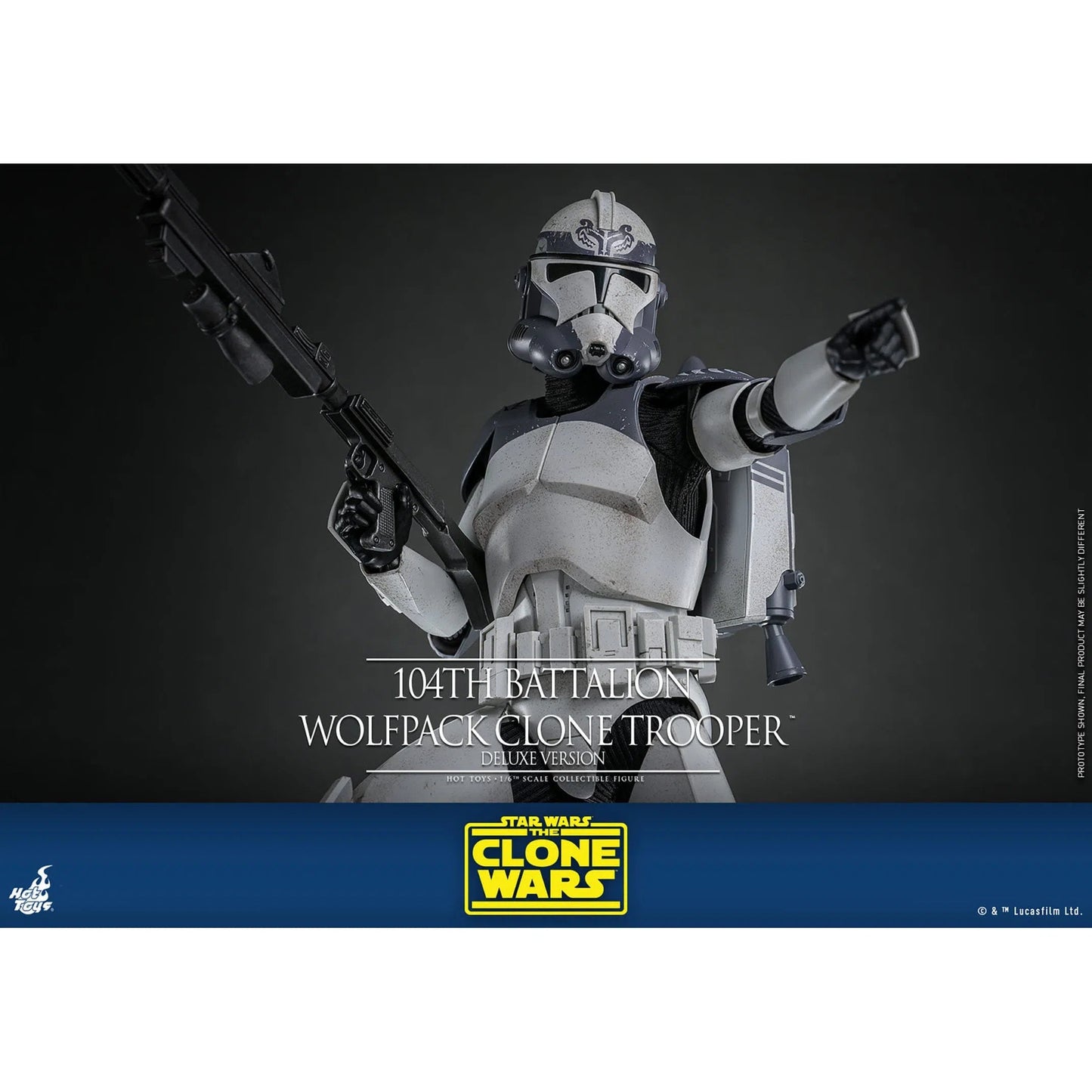 Star Wars: The Clone Wars: Battalion Wolfpack Clone Trooper: Deluxe Version: 1/6th - Hot Toys Action Figures