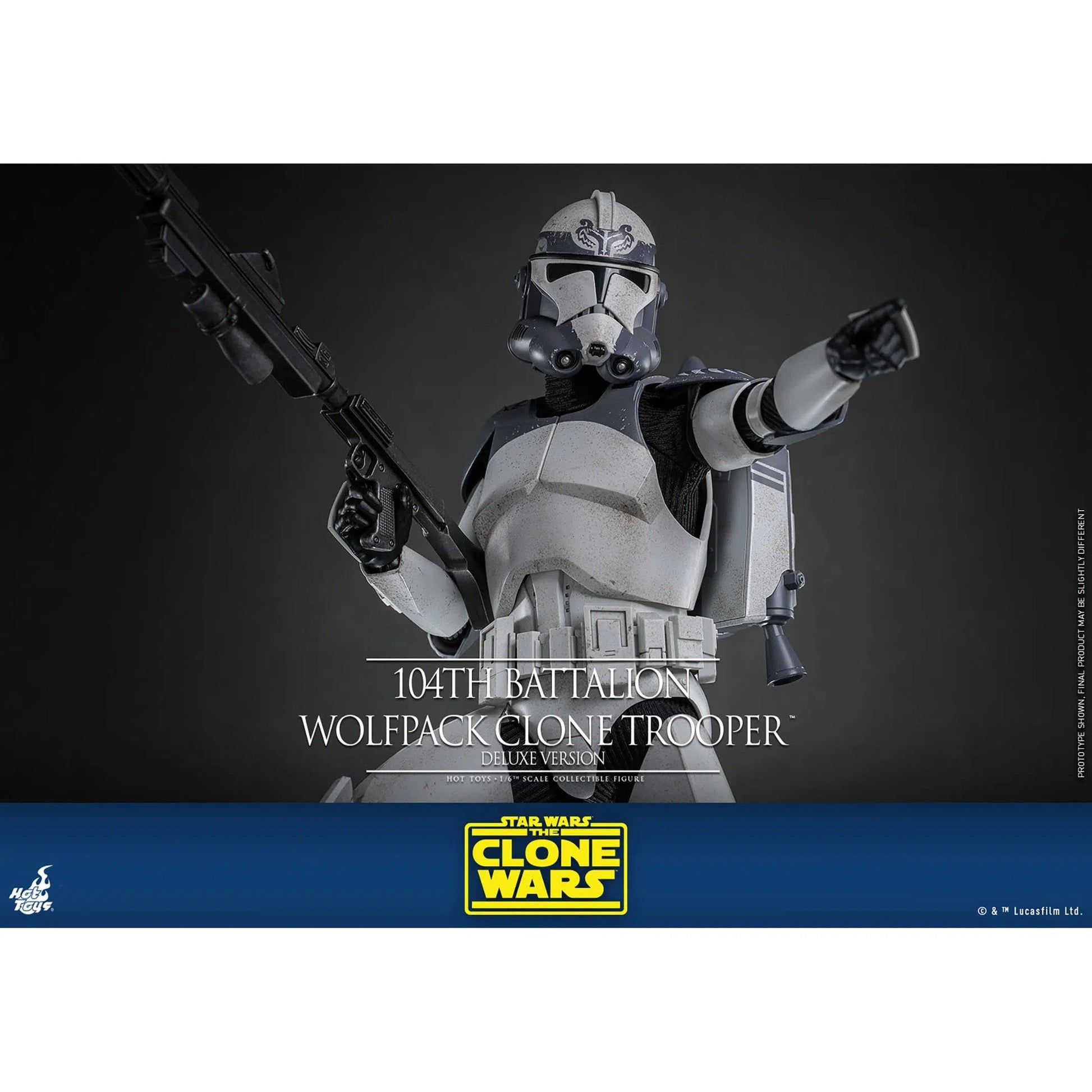 Star Wars: The Clone Wars: Battalion Wolfpack Clone Trooper: Deluxe Version: 1/6th - Hot Toys Action Figures
