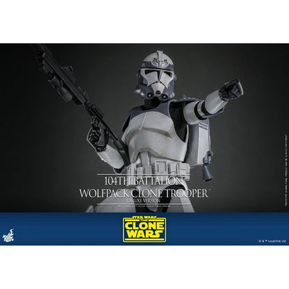 Star Wars: The Clone Wars: Battalion Wolfpack Clone Trooper: Deluxe Version: 1/6th - Hot Toys Action Figures