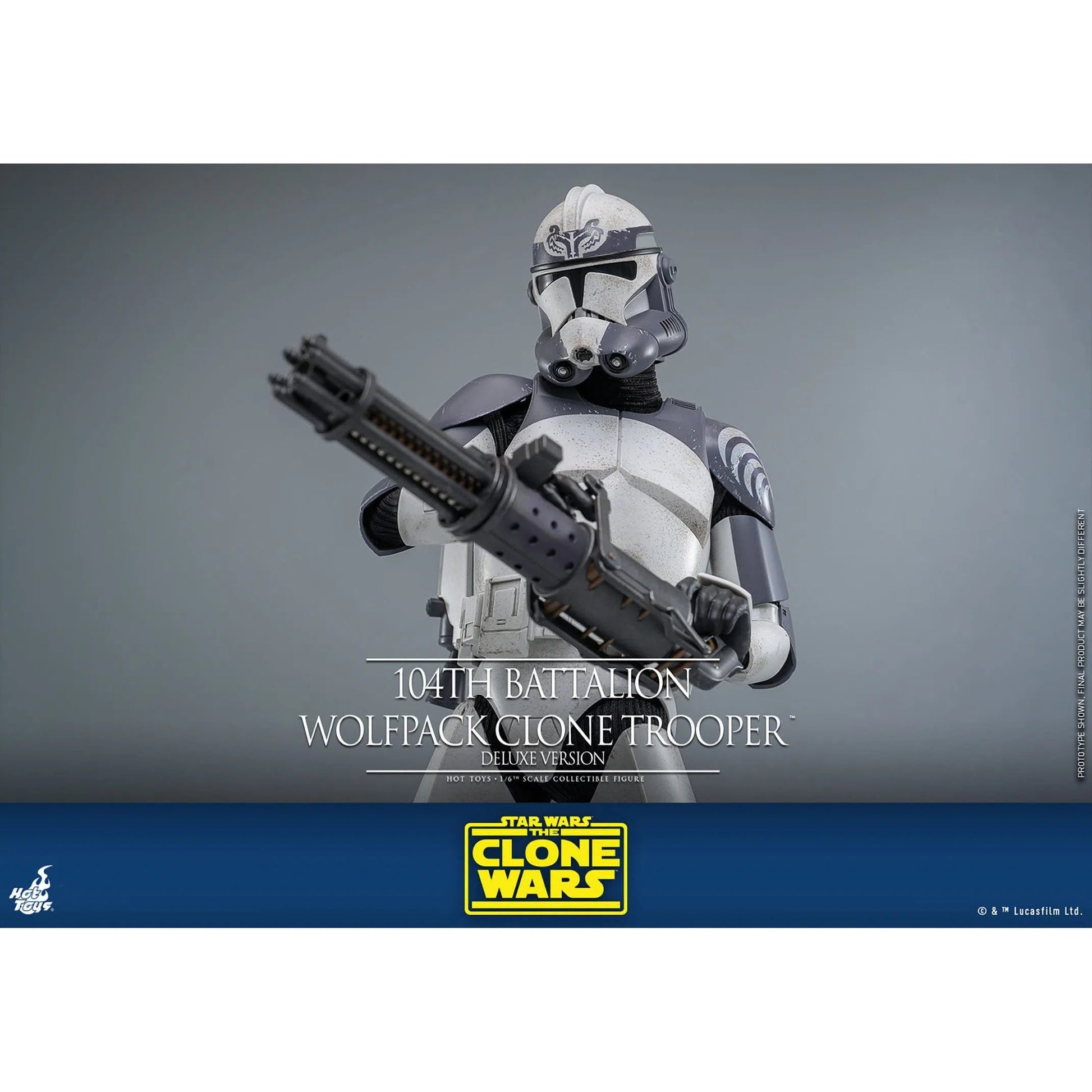 Star Wars: The Clone Wars: Battalion Wolfpack Clone Trooper: Deluxe Version: 1/6th - Hot Toys Action Figures