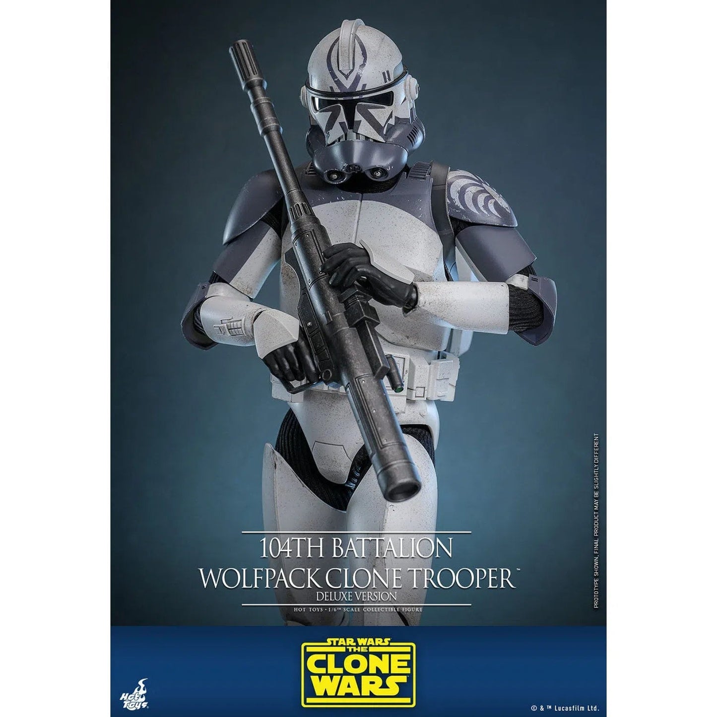 Star Wars: The Clone Wars: Battalion Wolfpack Clone Trooper: Deluxe Version: 1/6th - Hot Toys Action Figures