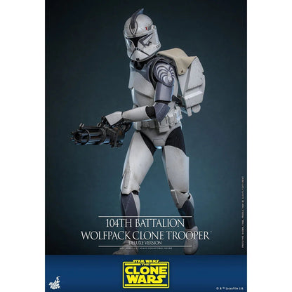 Star Wars: The Clone Wars: Battalion Wolfpack Clone Trooper: Deluxe Version: 1/6th - Hot Toys Action Figures