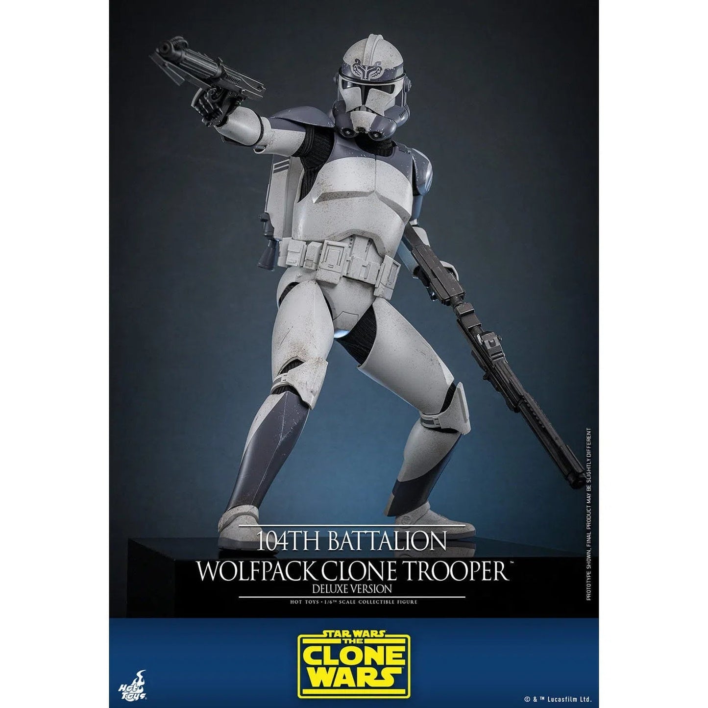 Star Wars: The Clone Wars: Battalion Wolfpack Clone Trooper: Deluxe Version: 1/6th - Hot Toys Action Figures