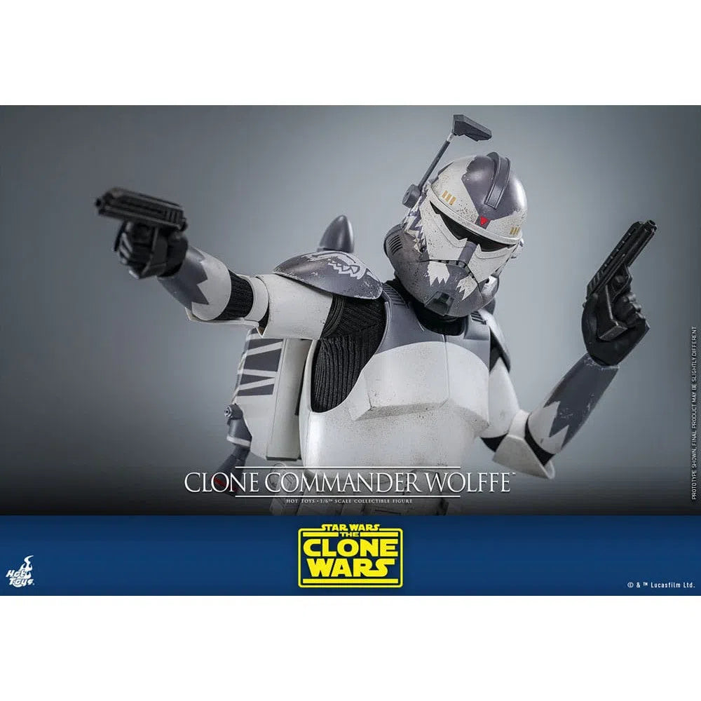 Star Wars: The Clone Wars: Clone Commander Wolffe: 1/6th - Hot Toys Action Figures