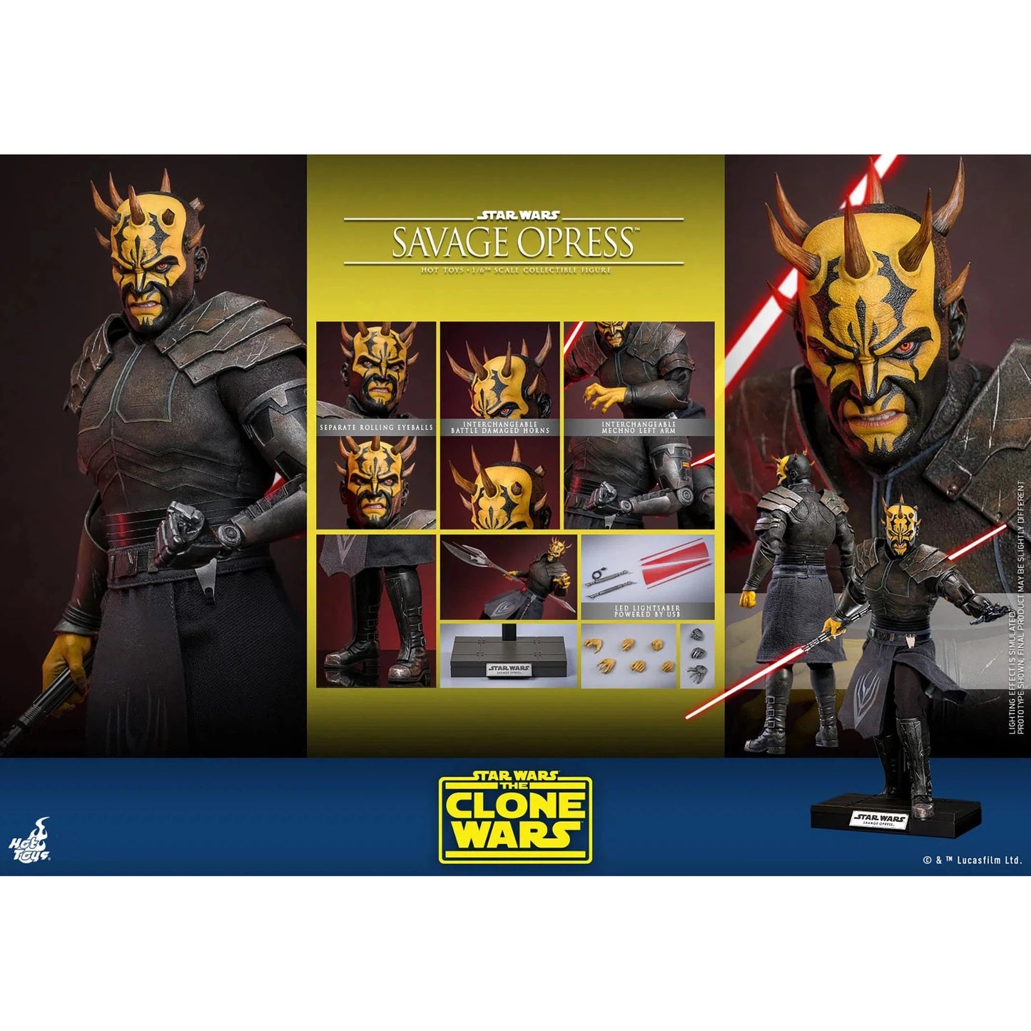 Star Wars: The Clone Wars: Savage Opress: TMS136: Hot Toys by Hot Toys – Action Figure, [scale], UK stockist Planet Action Figures