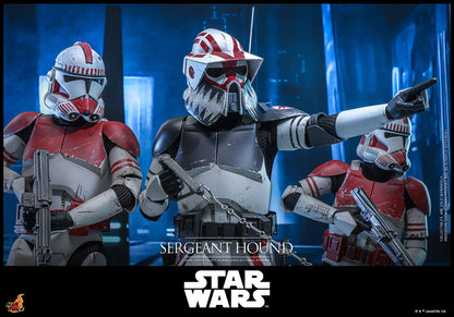 Star Wars: The Clone Wars: Sergeant Hound: 1/6th - Hot Toys Action Figures