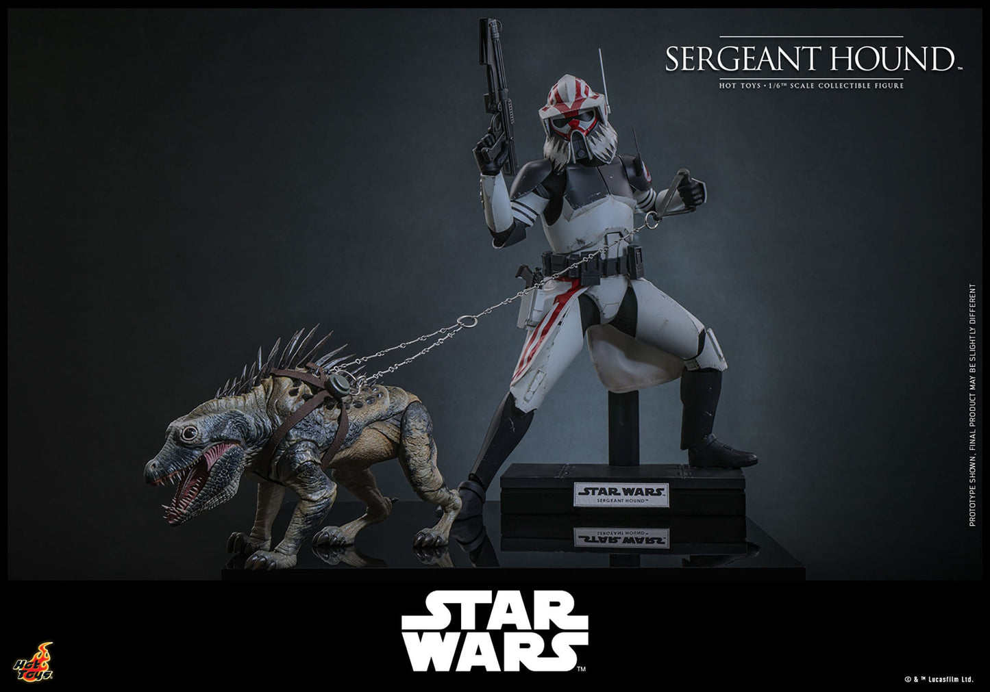 Star Wars: The Clone Wars: Sergeant Hound: 1/6th - Hot Toys Action Figures