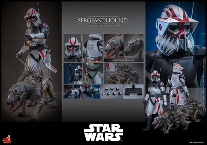 Star Wars: The Clone Wars: Sergeant Hound: 1/6th - Hot Toys Action Figures