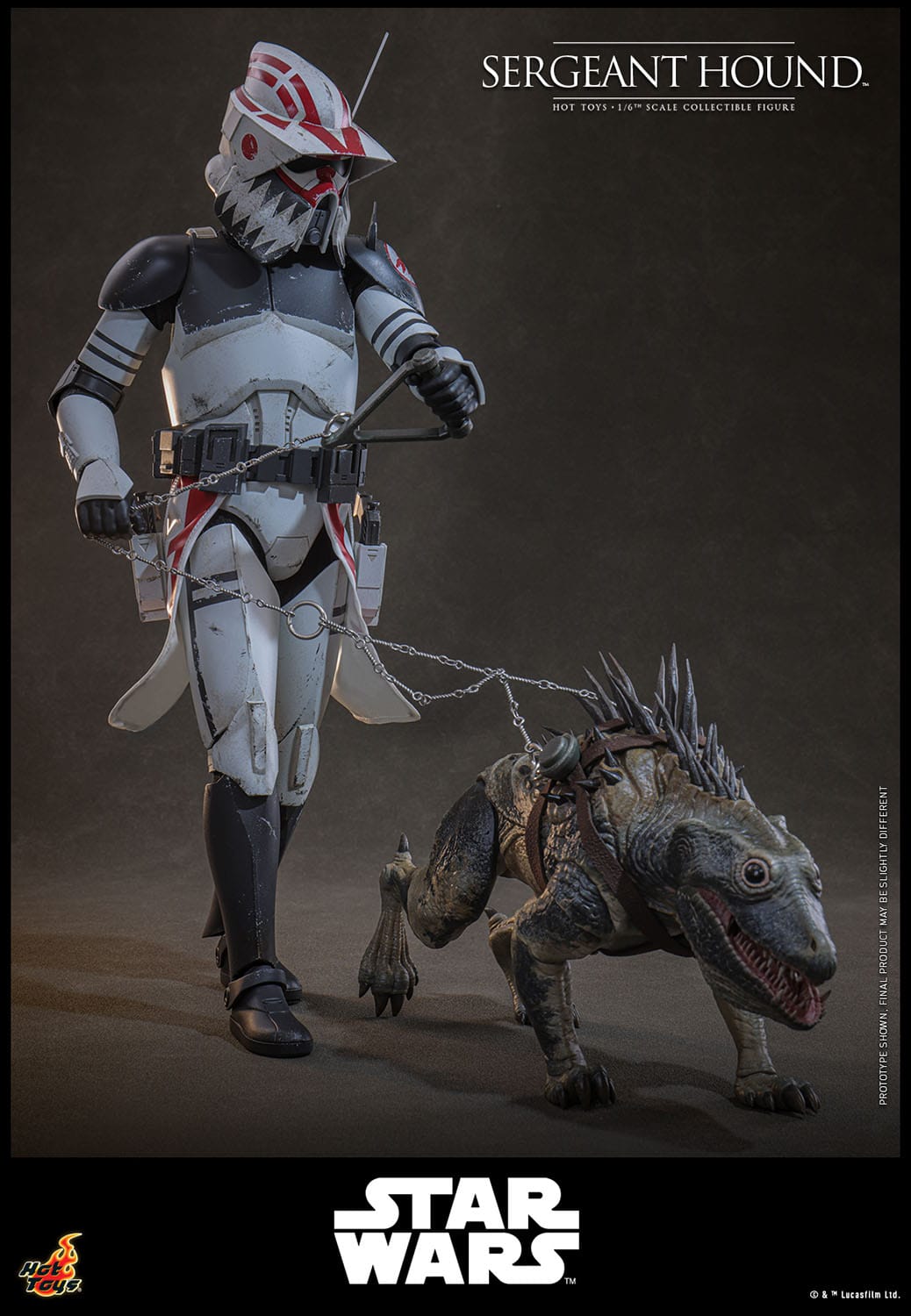 Star Wars: The Clone Wars: Sergeant Hound: 1/6th - Hot Toys Action Figures