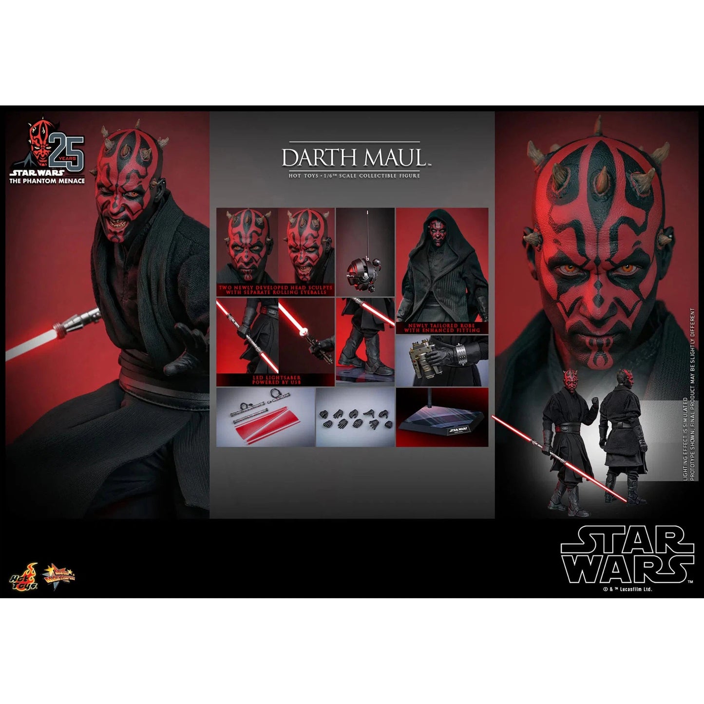 Star Wars: The Phantom Menace: Darth Maul: Sixth Scale Figure Hot Toys