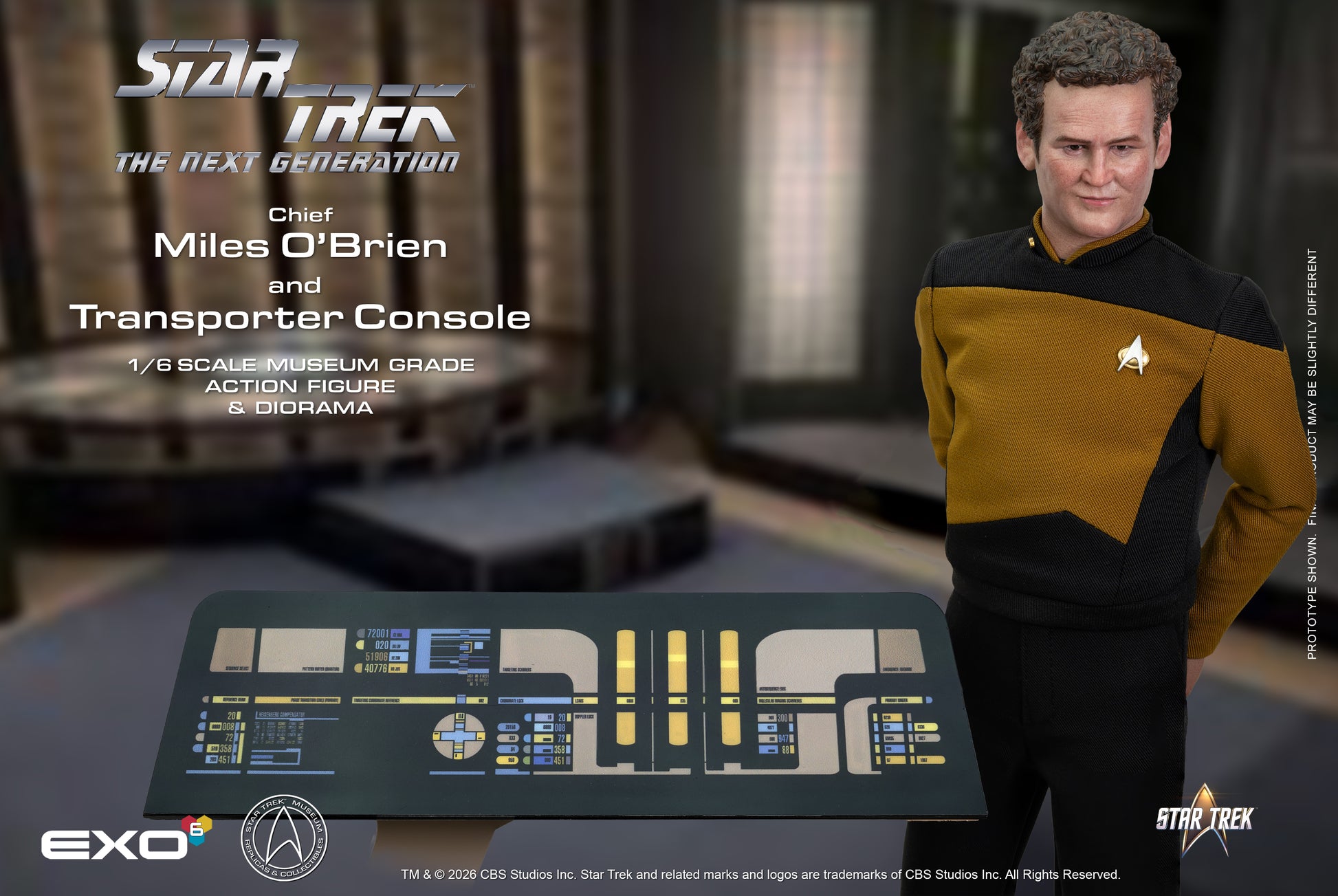 Star Trek: The Next Generation Chief Miles O'Brien & Transporter Console 1/6 Scale Action Figure and Diorama Set - EXO-6 Action Figures