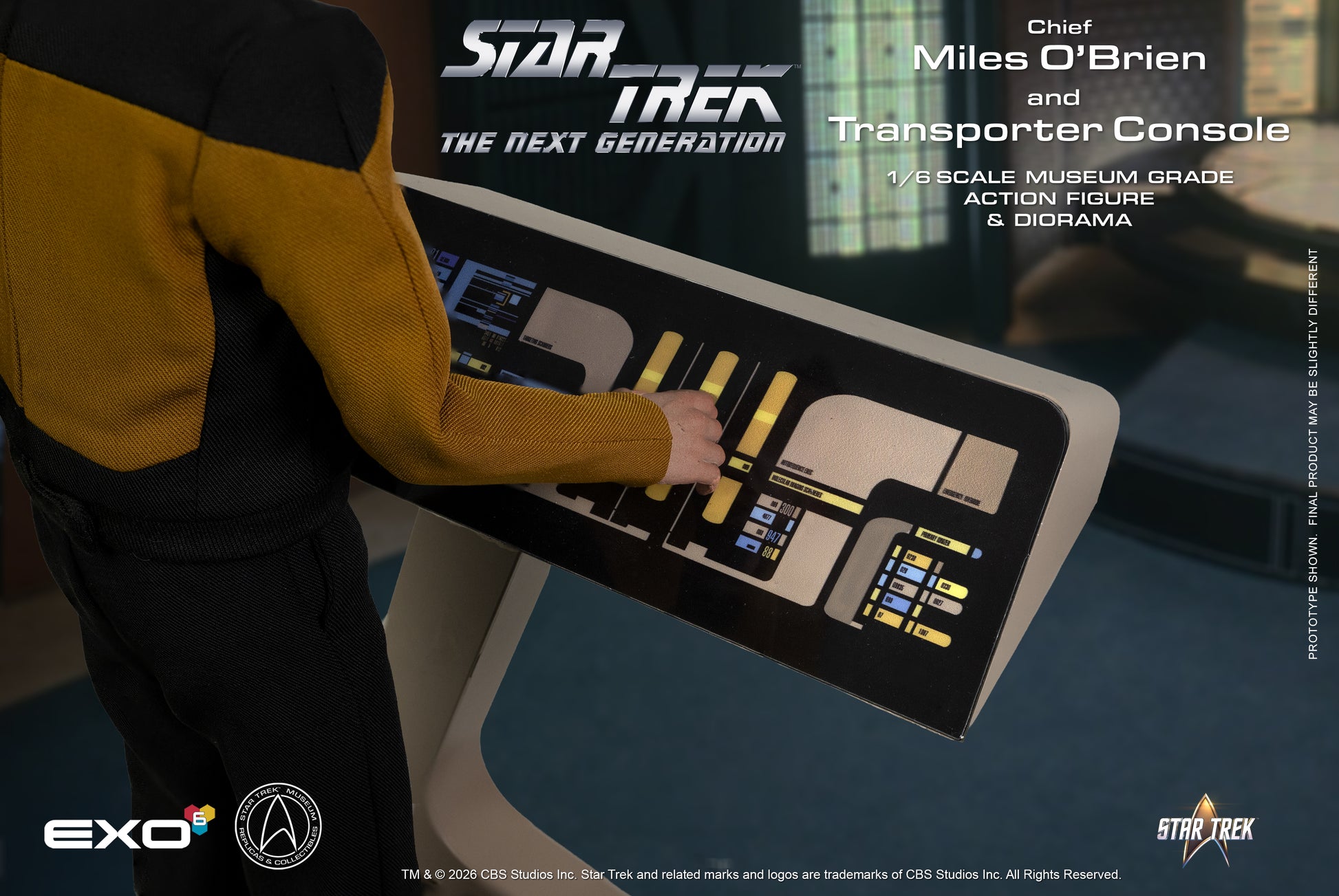 Star Trek: The Next Generation Chief Miles O'Brien & Transporter Console 1/6 Scale Action Figure and Diorama Set - EXO-6 Action Figures