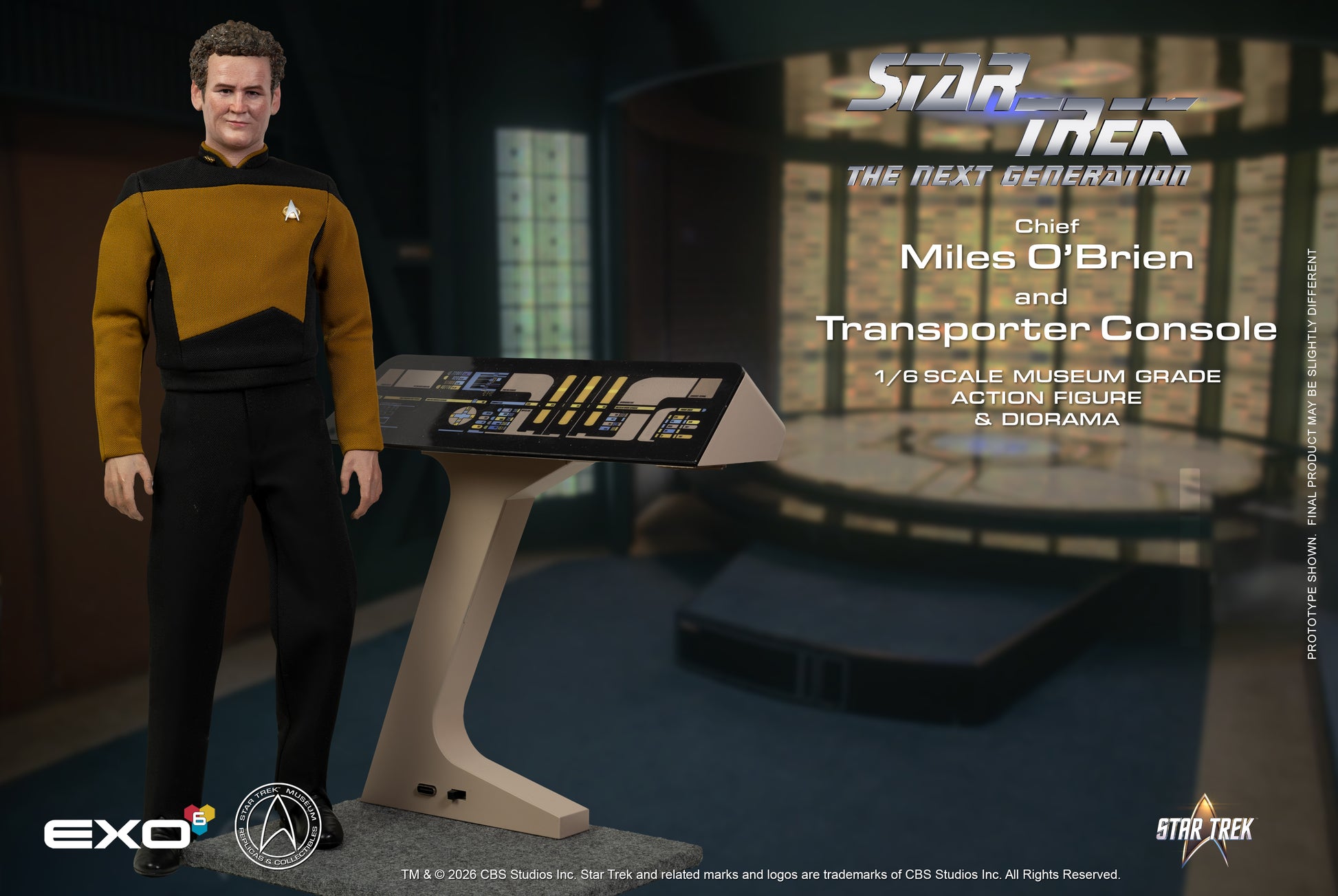 Star Trek: The Next Generation Chief Miles O'Brien & Transporter Console 1/6 Scale Action Figure and Diorama Set - EXO-6 Action Figures