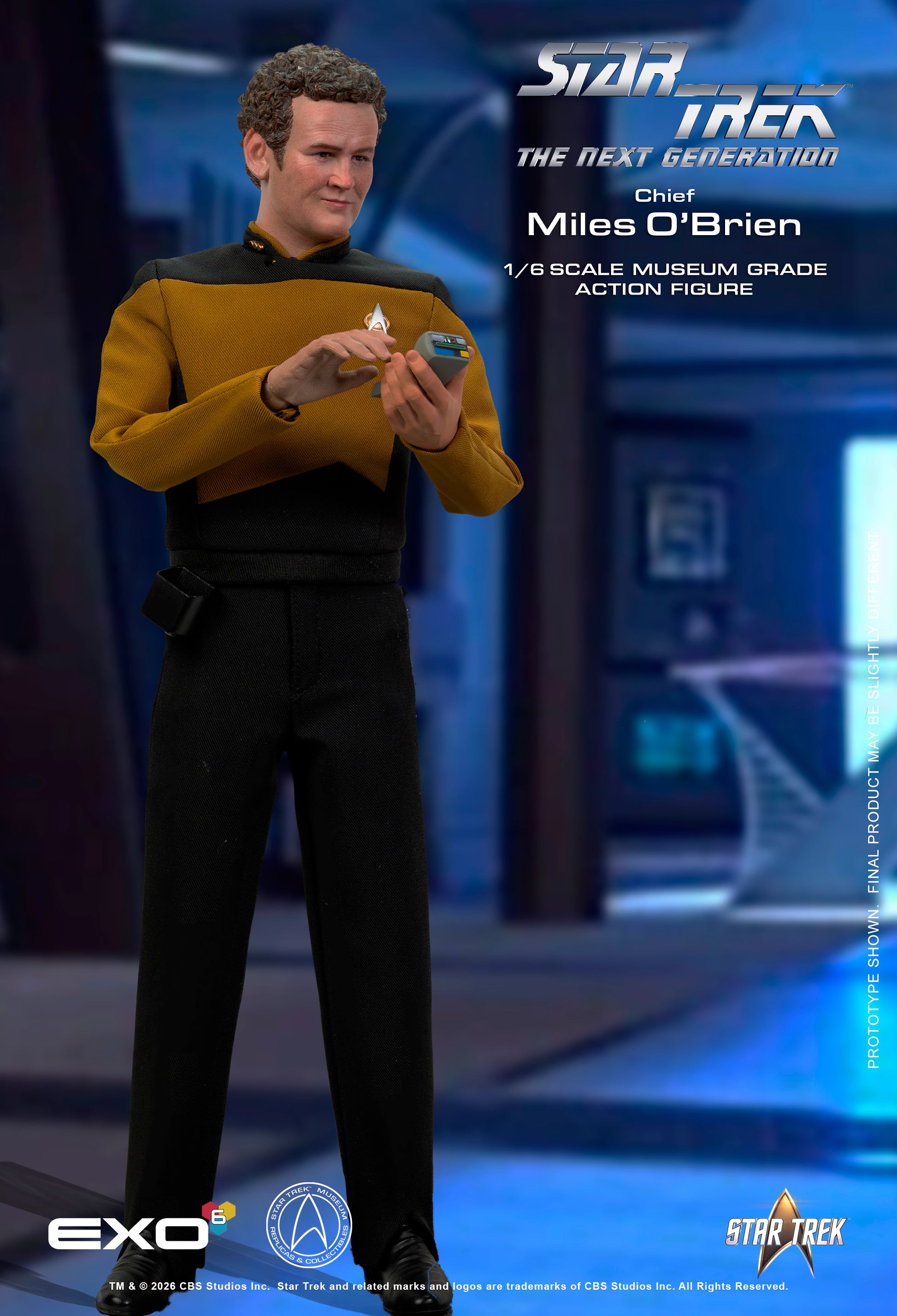 Star Trek: The Next Generation Chief Miles O'Brien & Transporter Console 1/6 Scale Action Figure and Diorama Set - EXO-6 Action Figures