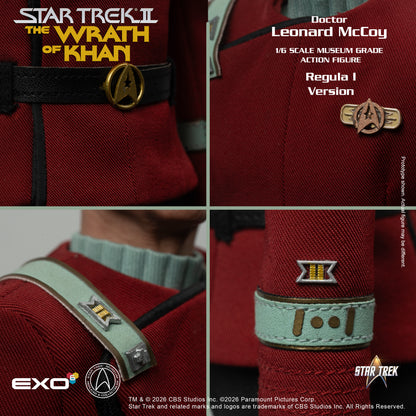 Star Trek: The Wrath of Khan Dr. Leonard McCoy (Regula I Ver.) 1/6 Scale Action Figure - EXO-6 Action Figures