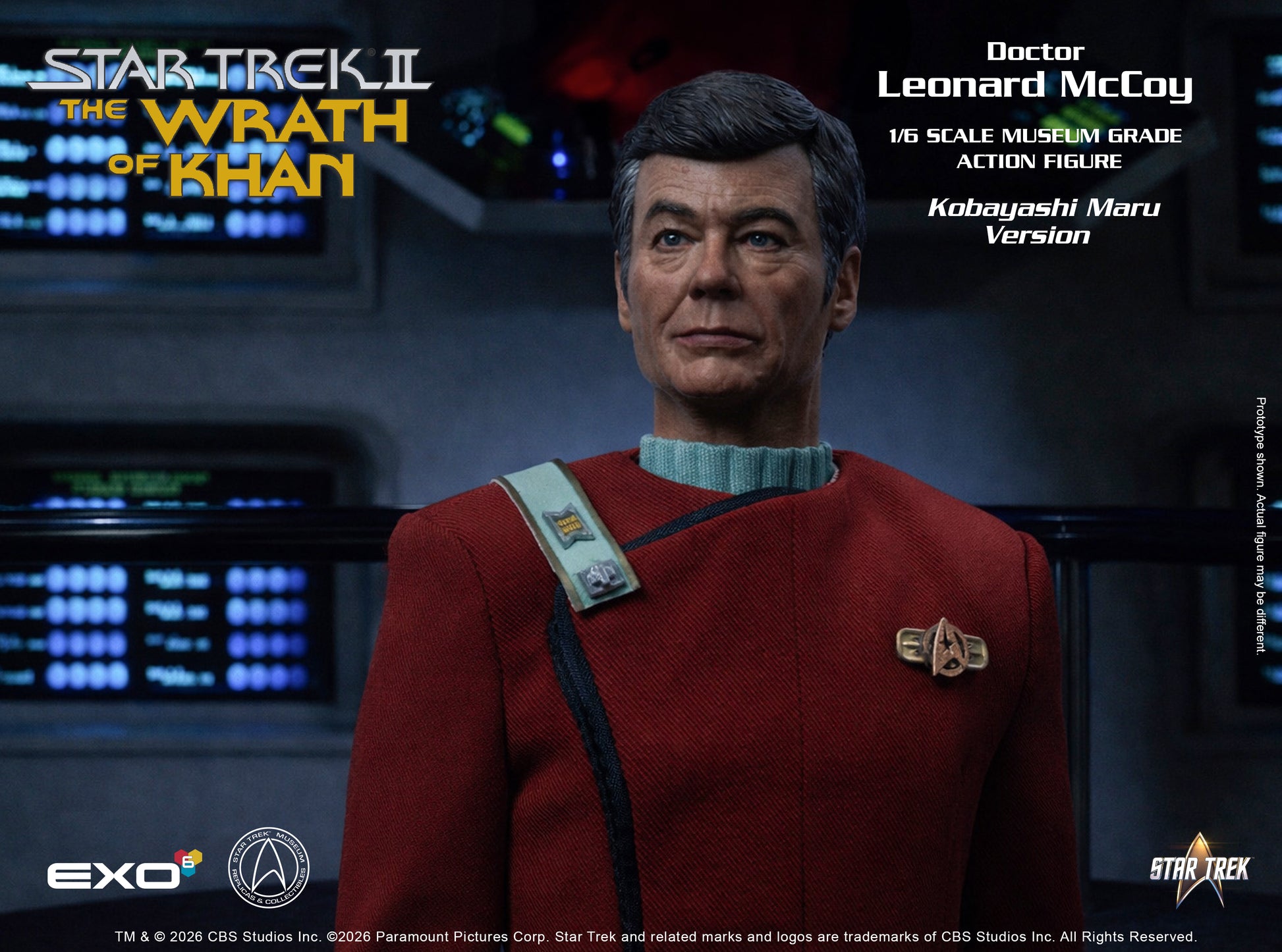 Star Trek: The Wrath of Khan: Dr. Leonard McCoy (Kobayashi Maru Ver.): 1/6 Scale Action Figure - EXO-6 Action Figures