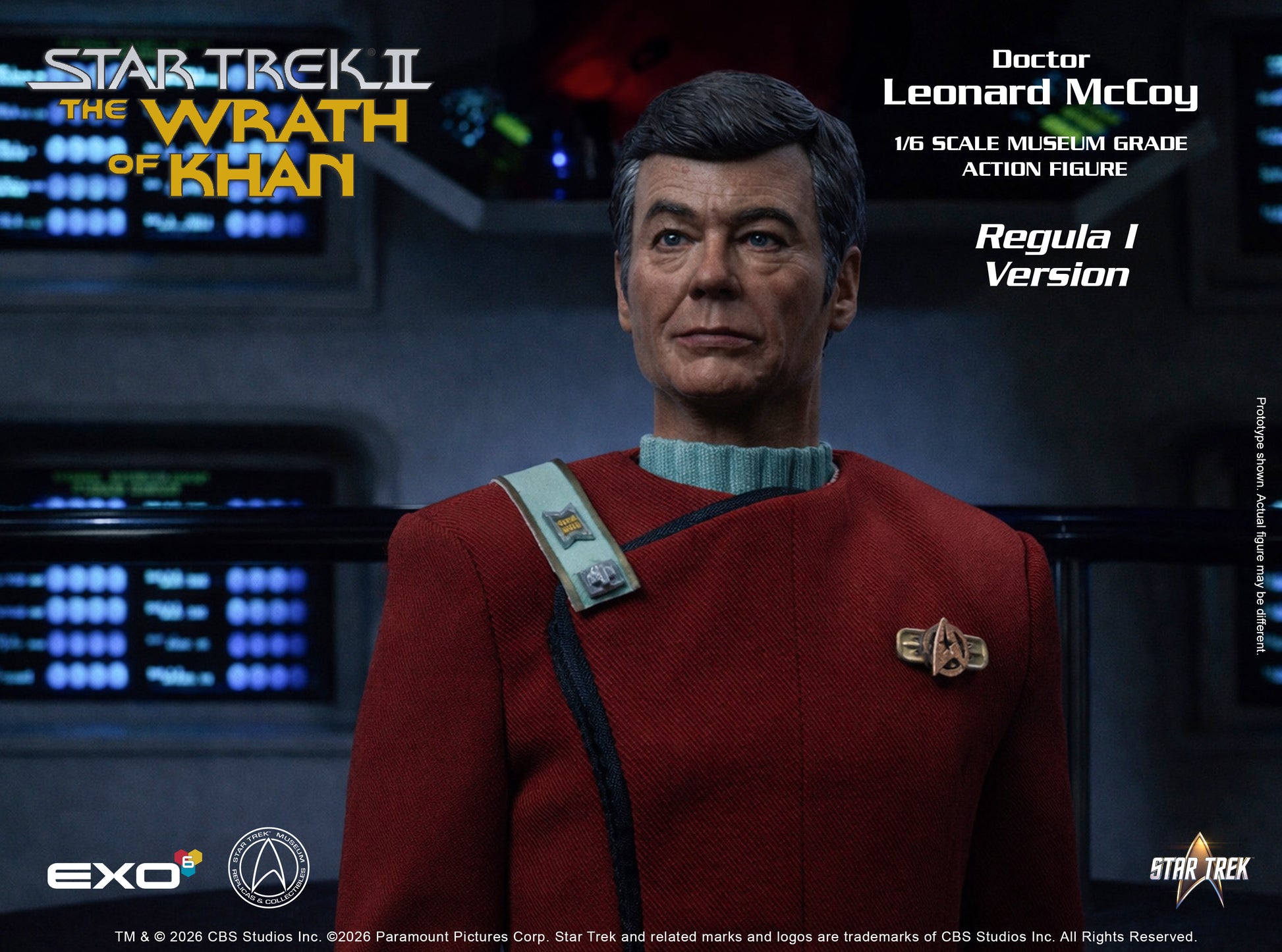 Star Trek: The Wrath of Khan Dr. Leonard McCoy (Regula I Ver.) 1/6 Scale Action Figure - EXO-6 Action Figures