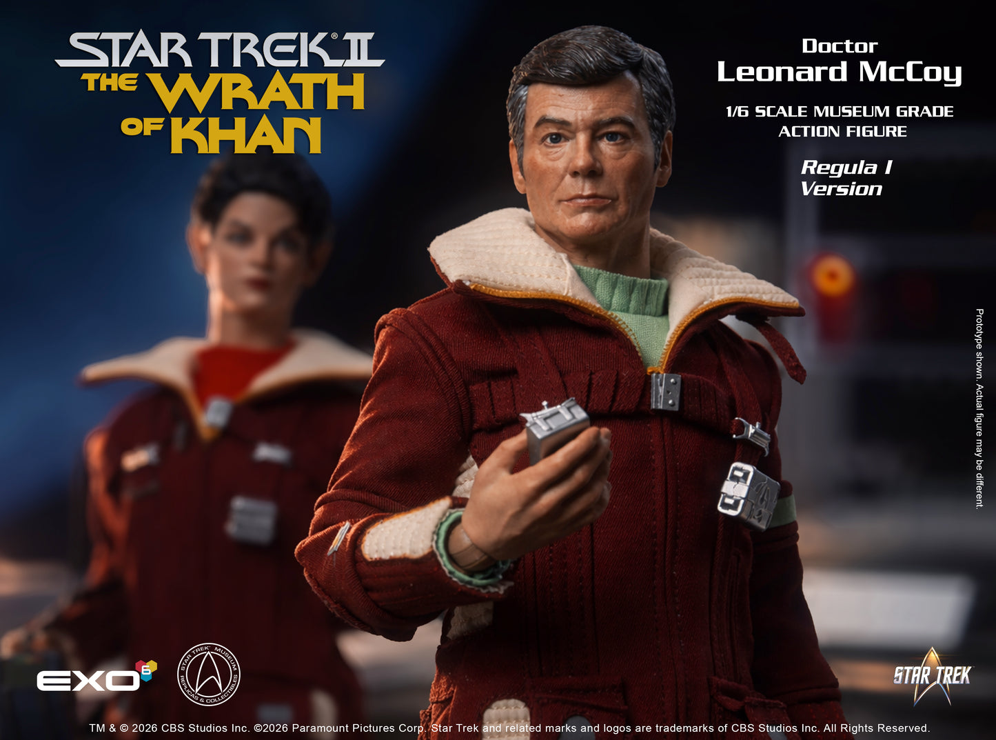 Star Trek: The Wrath of Khan Dr. Leonard McCoy (Regula I Ver.) 1/6 Scale Action Figure - EXO-6 Action Figures