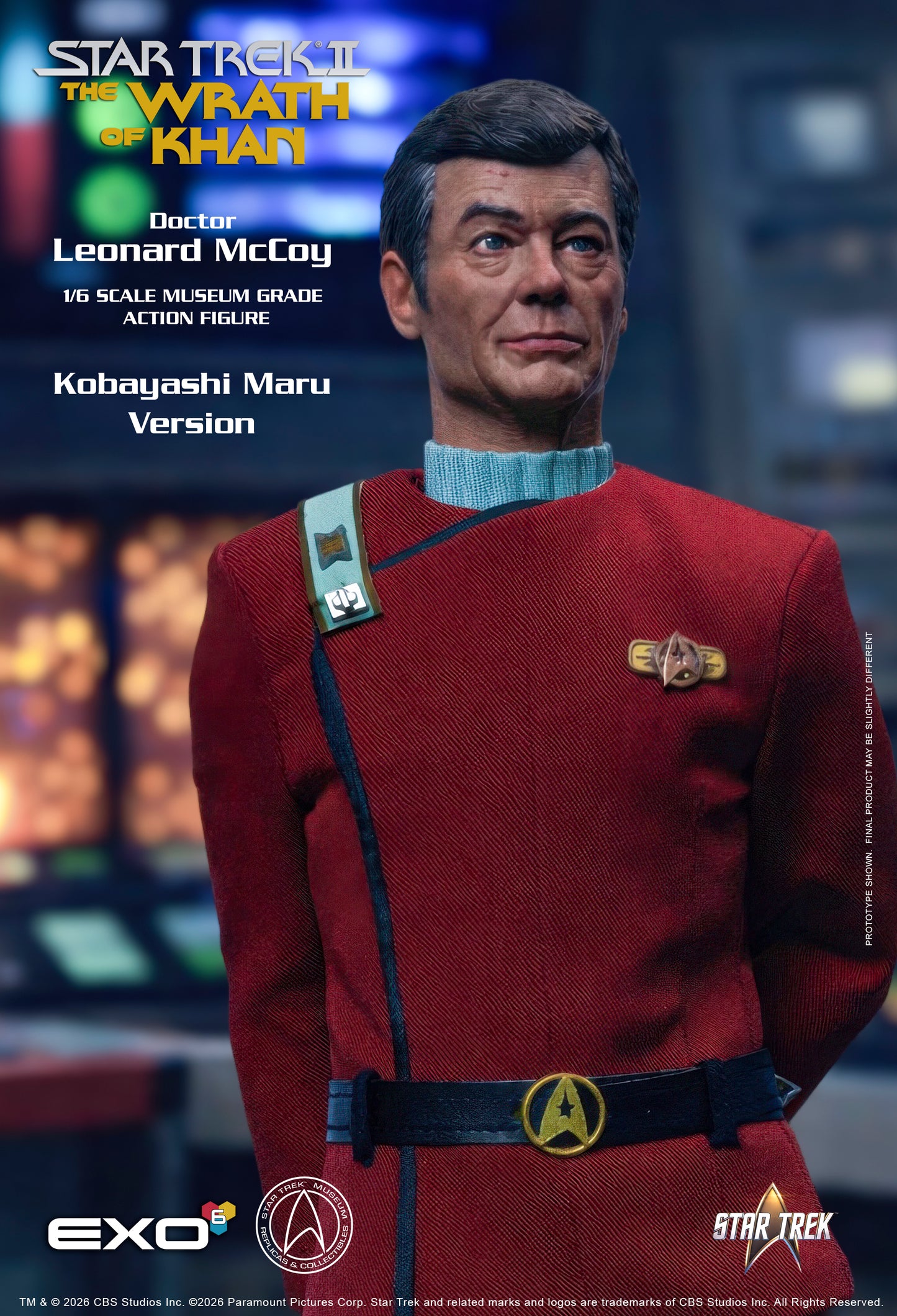 Star Trek: The Wrath of Khan: Dr. Leonard McCoy (Kobayashi Maru Ver.): 1/6 Scale Action Figure - EXO-6 Action Figures