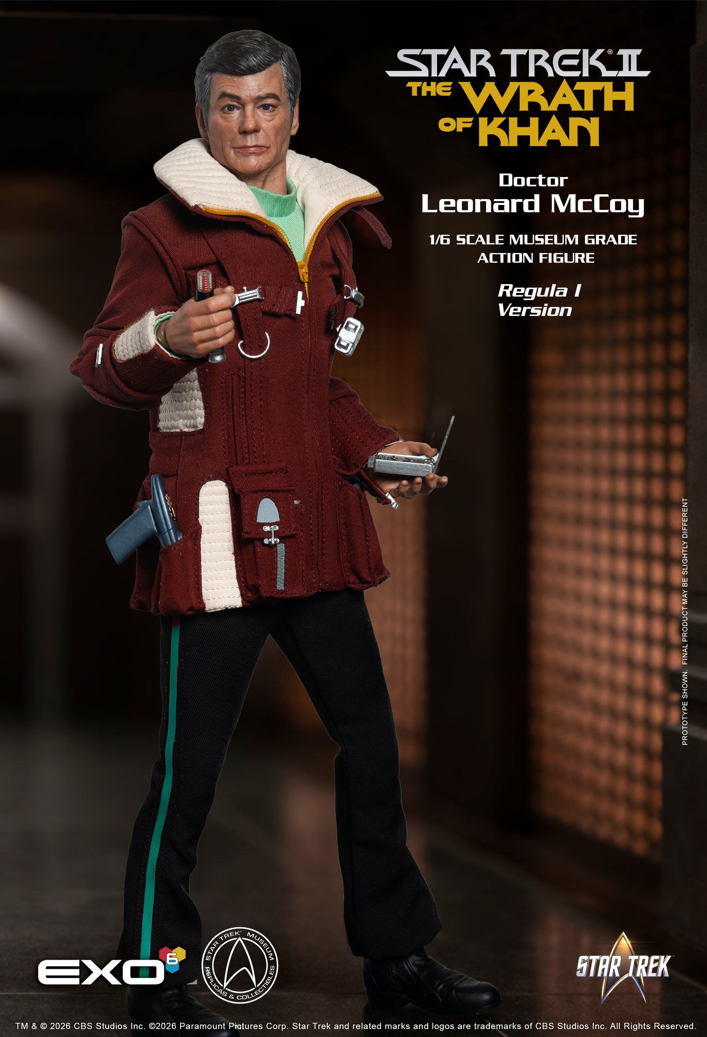 Star Trek: The Wrath of Khan Dr. Leonard McCoy (Regula I Ver.) 1/6 Scale Action Figure - EXO-6 Action Figures