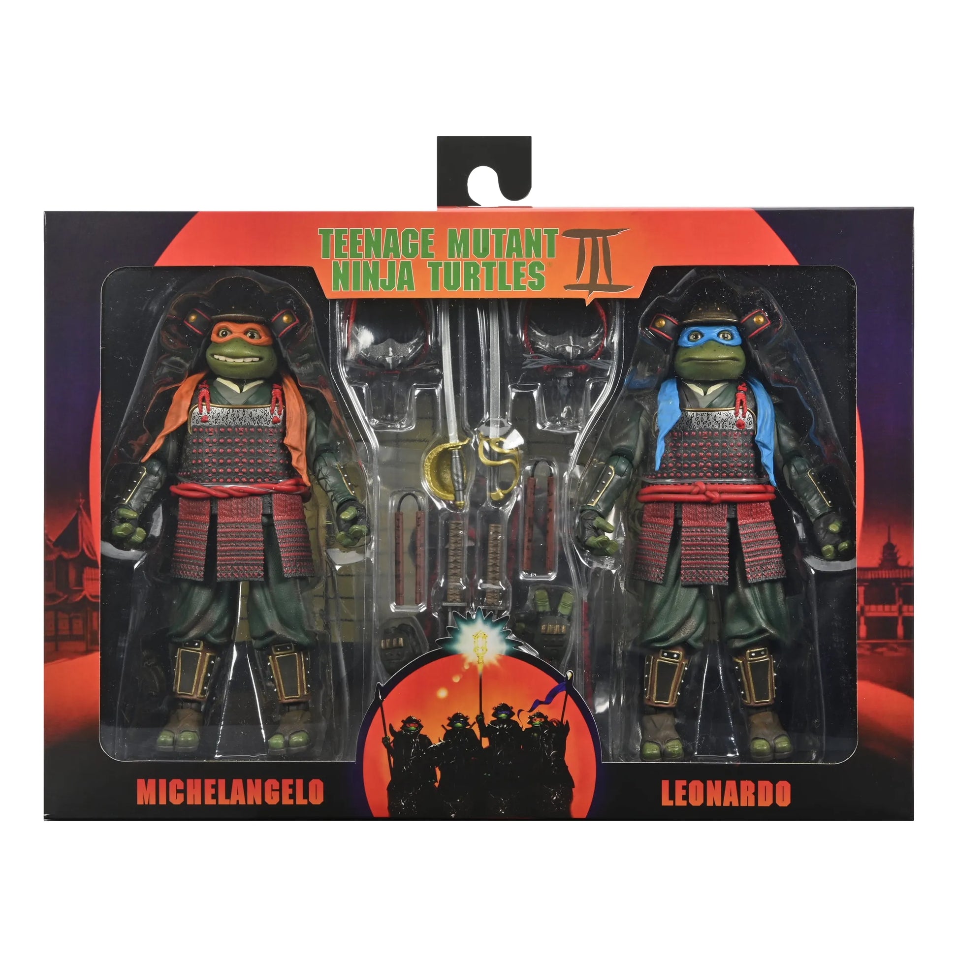 Teenage Mutant Ninja Turtles III: 1993 Movie: Leonardo & Michelangelo: 7" Action Figure 2 Pack (Copy Neca