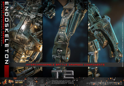 Terminator 2: Judgement: Endoskeleton (Battle Damaged Ver.): 1/6th - Hot Toys Action Figures