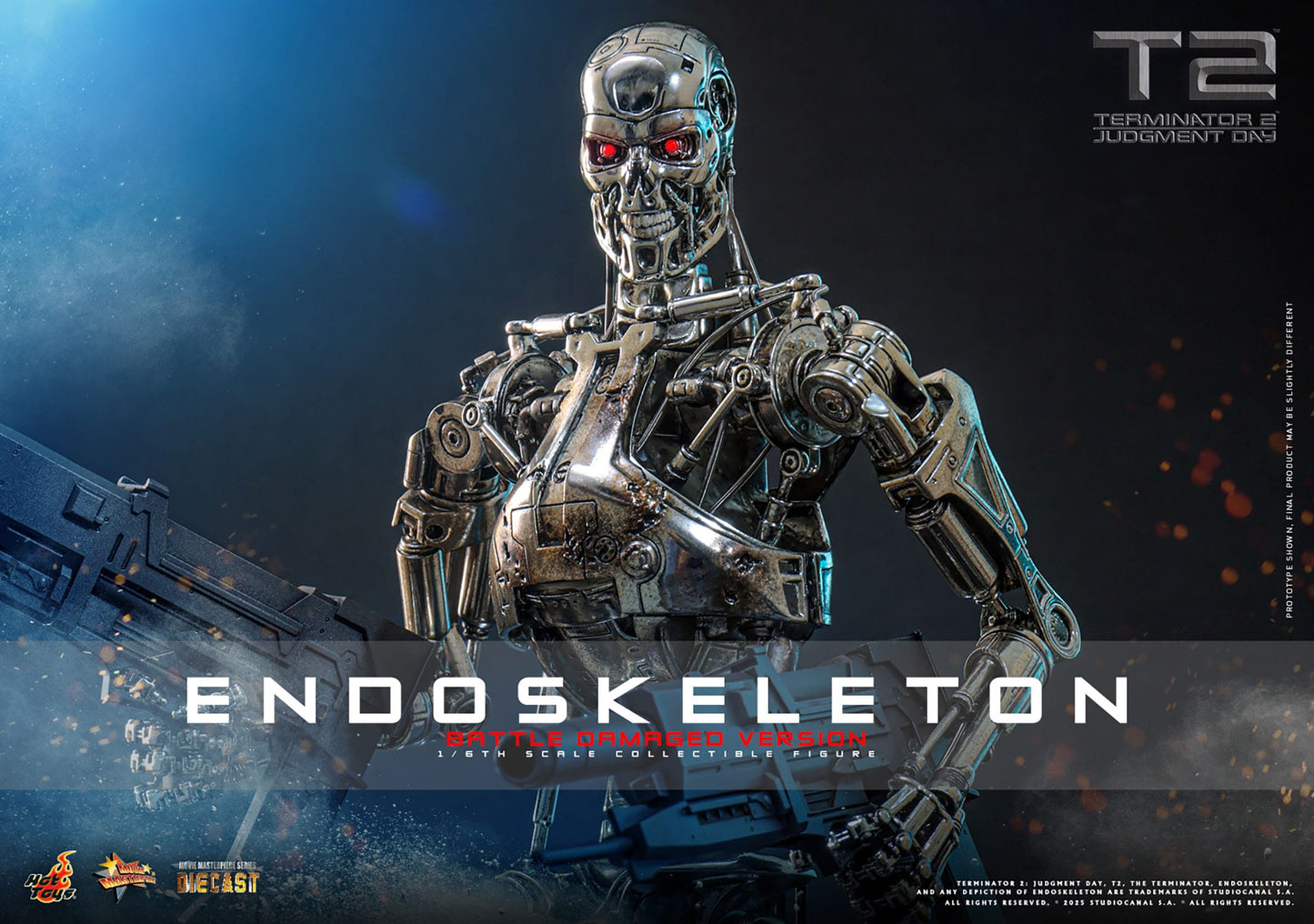 Terminator 2: Judgement: Endoskeleton (Battle Damaged Ver.): 1/6th - Hot Toys Action Figures