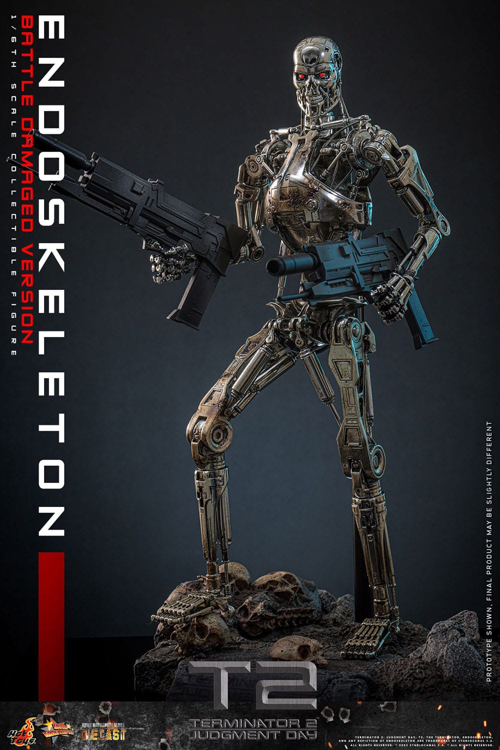 Terminator 2: Judgement: Endoskeleton (Battle Damaged Ver.): 1/6th - Hot Toys Action Figures
