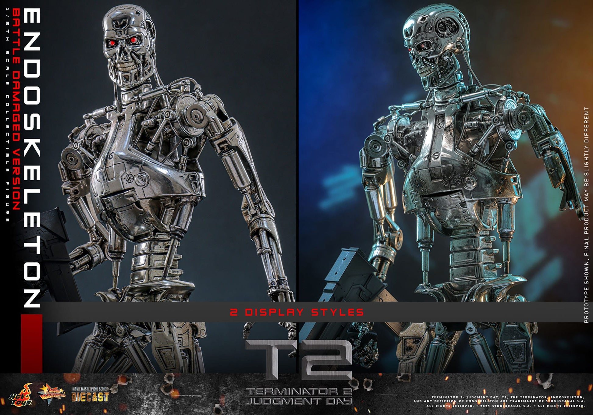 Terminator 2: Judgement: Endoskeleton (Battle Damaged Ver.): 1/6th Scale Action Figure - Hot Toys Action Figure