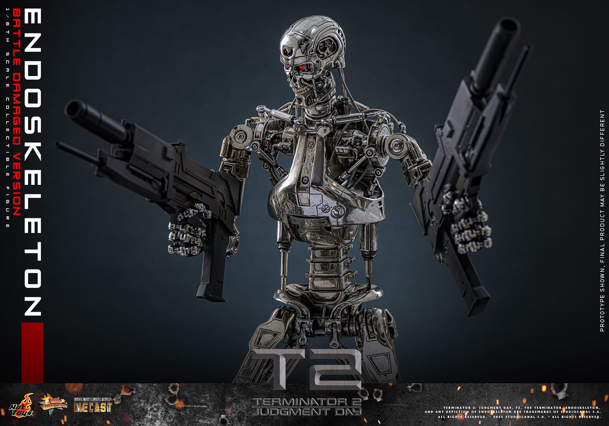 Terminator 2: Judgement: Endoskeleton (Battle Damaged Ver.): 1/6th Scale Action Figure - Hot Toys Action Figure