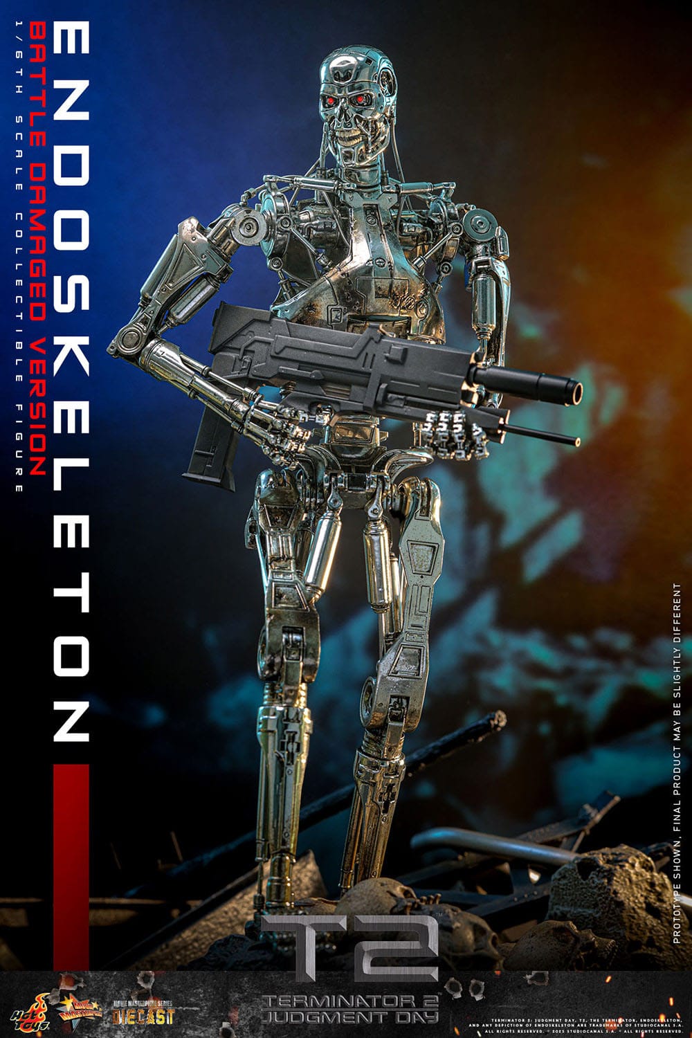 Terminator 2: Judgement: Endoskeleton (Battle Damaged Ver.): 1/6th Scale Action Figure - Hot Toys Action Figure
