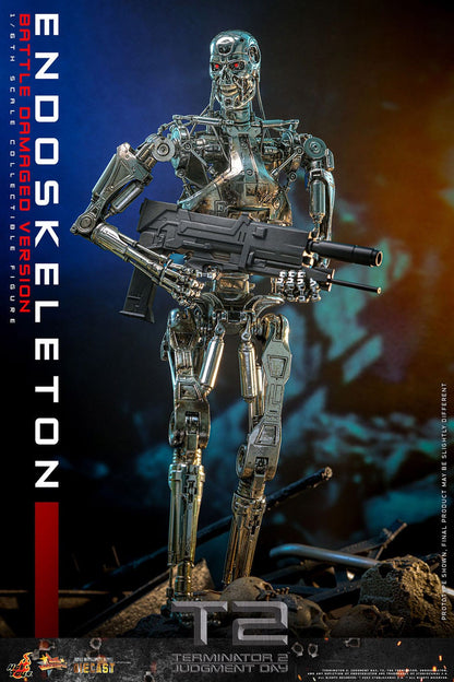 Terminator 2: Judgement: Endoskeleton (Battle Damaged Ver.): 1/6th Scale Action Figure - Hot Toys Action Figure