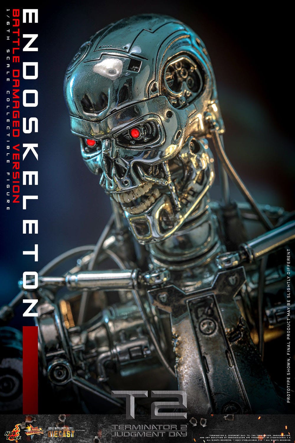 Terminator 2: Judgement: Endoskeleton (Battle Damaged Ver.): 1/6th Scale Action Figure - Hot Toys Action Figure