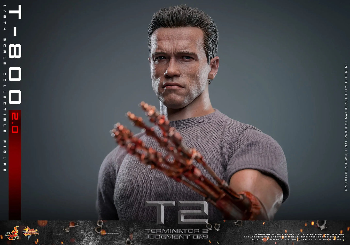 Terminator 2: T-800 Version 2.0: MMS795: 1/6th - Hot Toys Action Figures