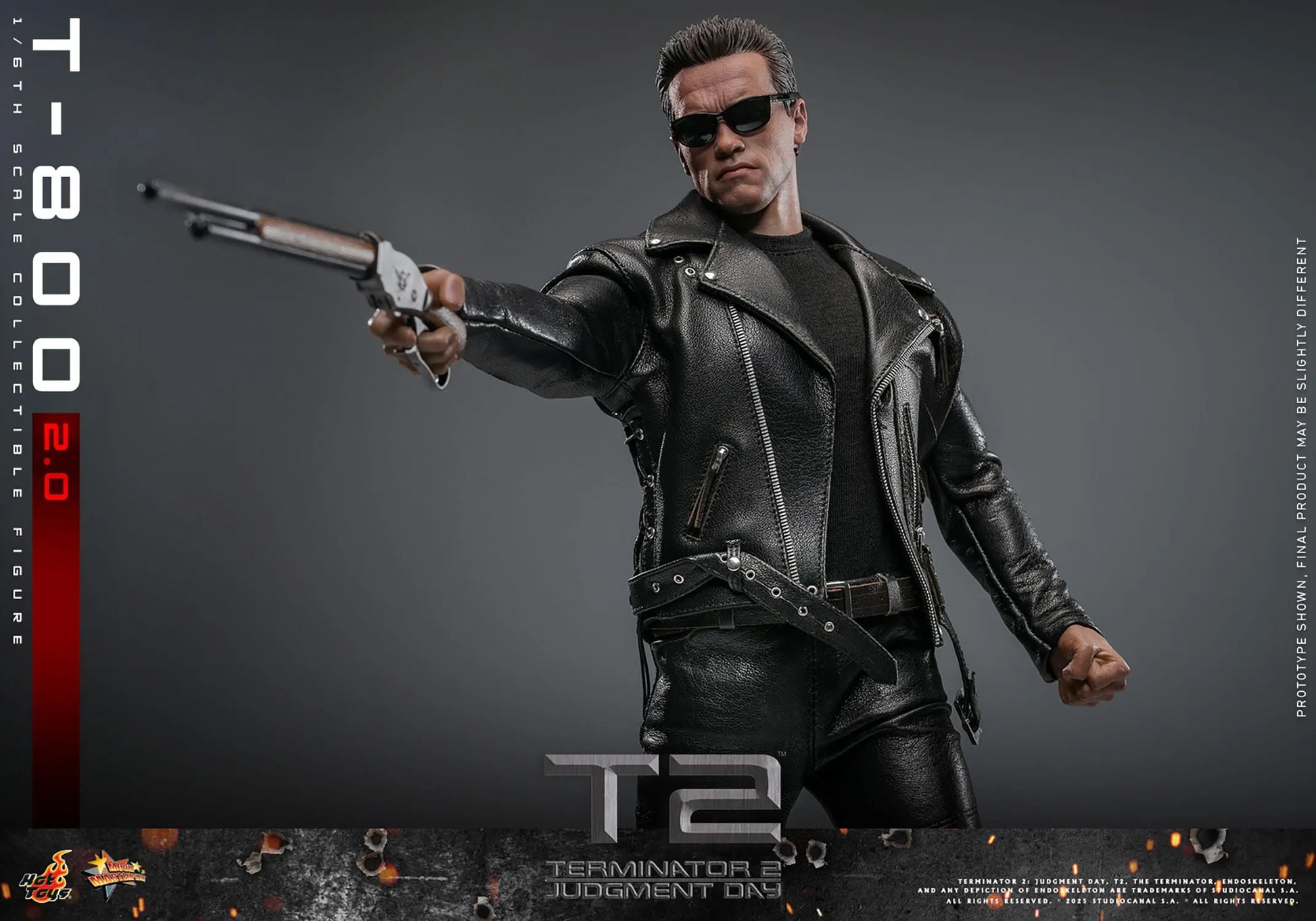 Terminator 2: T-800 Version 2.0: MMS795: 1/6th - Hot Toys Action Figures