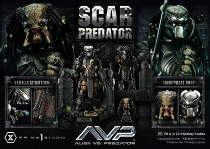 The Alien vs. Predator Museum Masterline Series Statue 1/3 Scar Predator 93 cm - Prime 1 Studio Statues