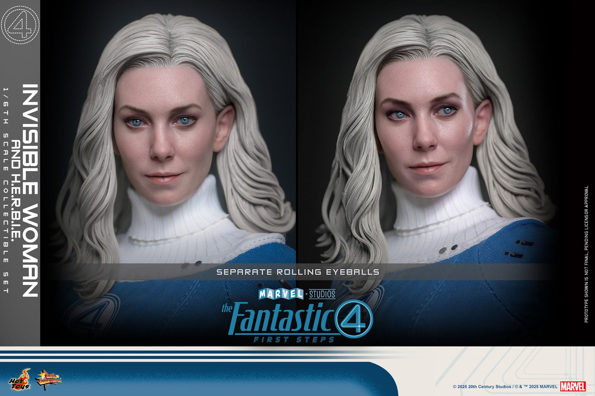The Fantastic Four: First Steps: Invisible Woman & H.E.R.B.I.E: 1/6th - Hot Toys Action Figures