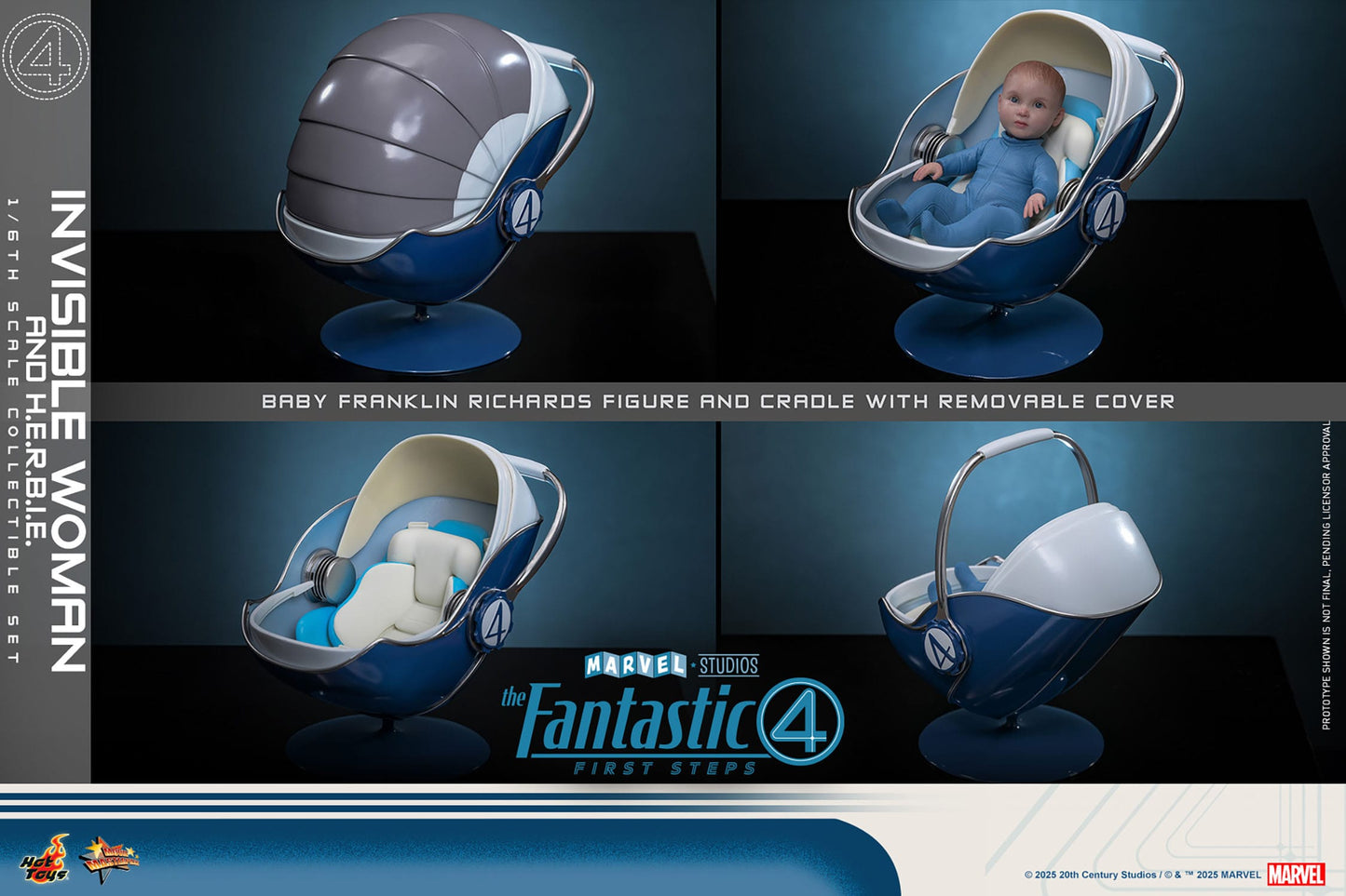 The Fantastic Four: First Steps: Invisible Woman & H.E.R.B.I.E: 1/6th - Hot Toys Action Figures