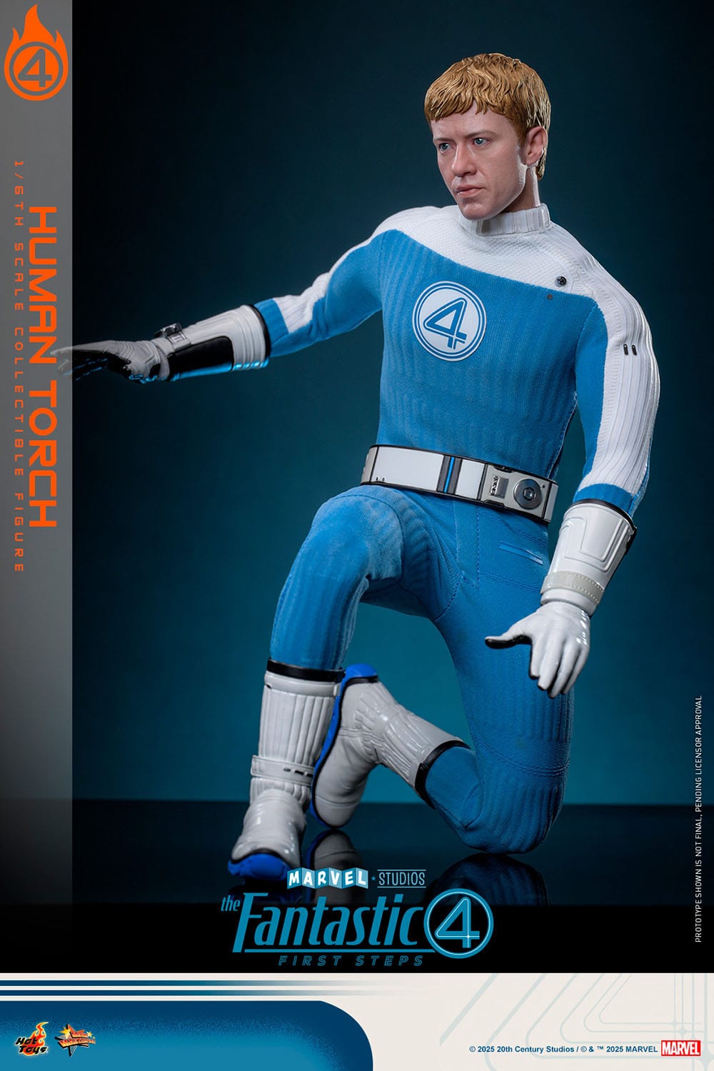 The Fantastic Four: First Steps: Johnny Storm "Human Torch": 1/6th Scale Action Figure - Hot Toys Action Figure