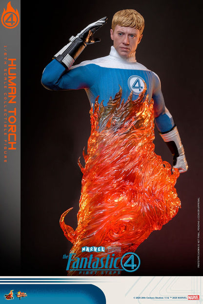 The Fantastic Four: First Steps: Johnny Storm "Human Torch": 1/6th Scale Action Figure - Hot Toys Action Figure